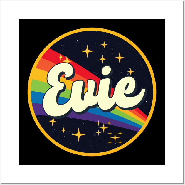 Evie // Rainbow In Space Vintage Style Wall Art by LMW Art